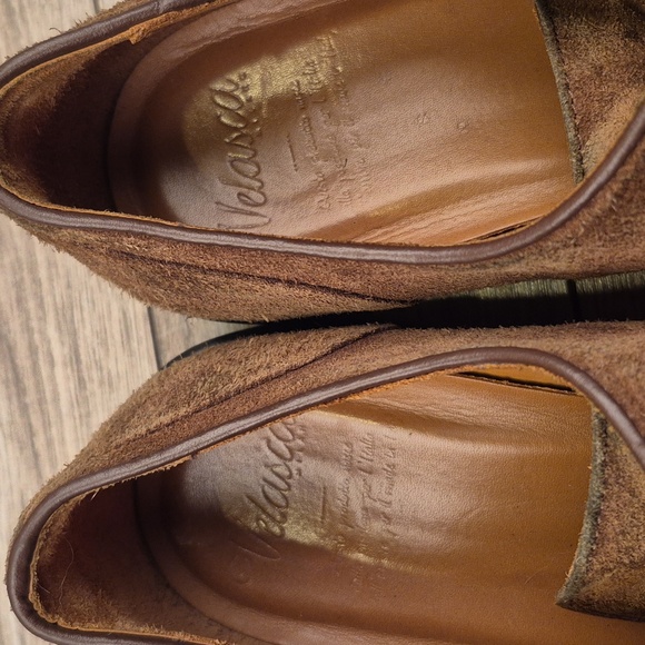 VELASCA Milano Italy Brown Suede Leather 42.5 EU /9.5 US Dress Casual Mens Shoes main image 2